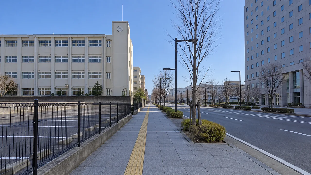 北西側の市街地（AI生成の参考イメージ）