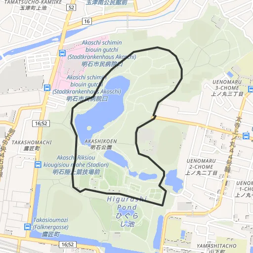明石公園のコース地図