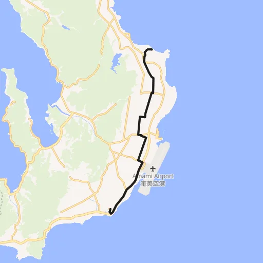 奄美あやまる岬コースのコース地図
