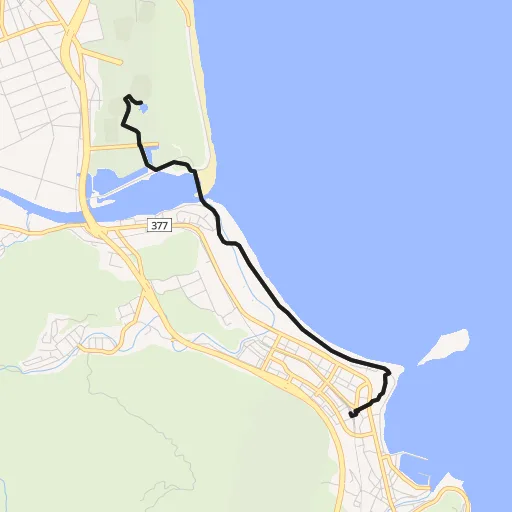 青島〜木崎浜・県総合運動公園のコース地図
