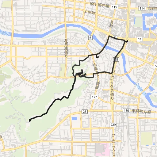 足羽山のコース地図