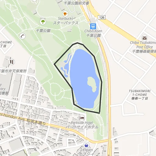 千葉公園のコース地図