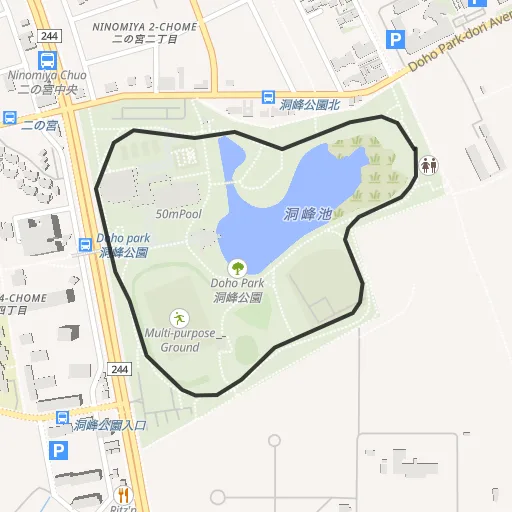 洞峰公園のコース地図