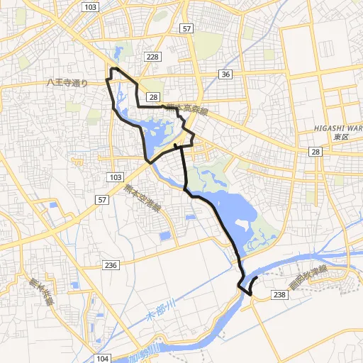 江津湖のコース地図