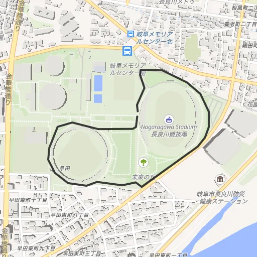 岐阜メモリアルセンターのコース地図