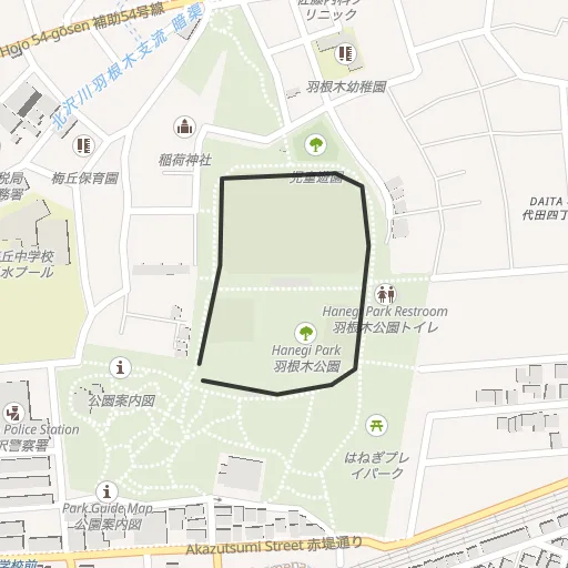 羽根木公園のコース地図