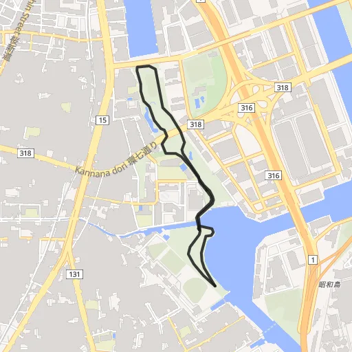 平和の森公園・大森ふるさとの浜辺公園のコース地図