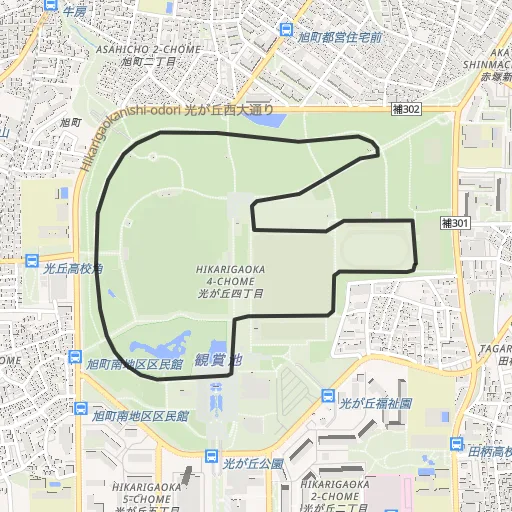光が丘公園のコース地図