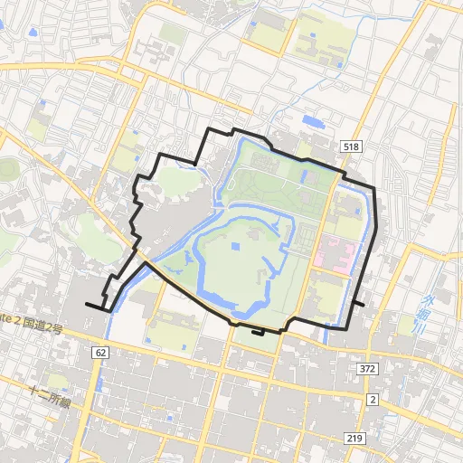 姫路城外周のコース地図