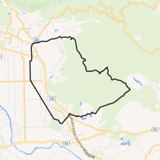 宝篋山周回(小田・常願寺コース)のコース地図