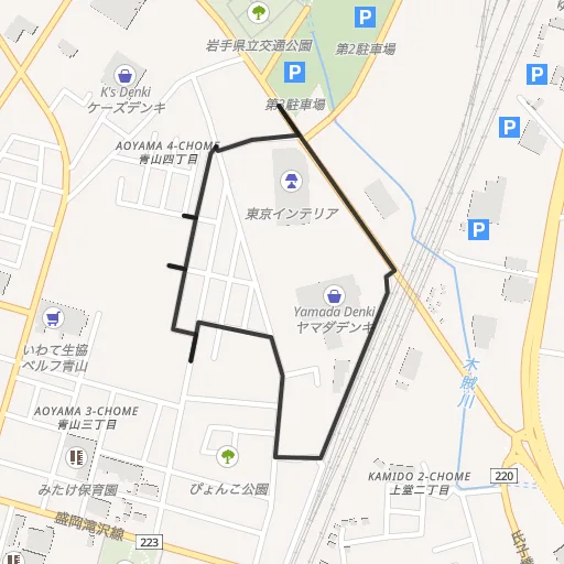 岩手県営運動公園のコース地図