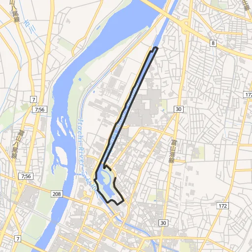 富岩運河環水公園のコース地図