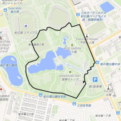 柏の葉公園のコース地図