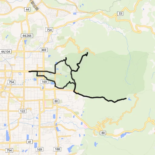 春日山遊歩道・若草山周回のコース地図