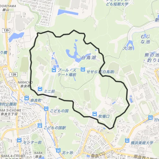こどもの国のコース地図