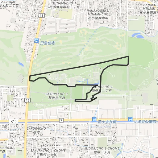 小金井公園のコース地図