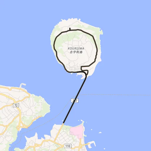 古宇利島のコース地図