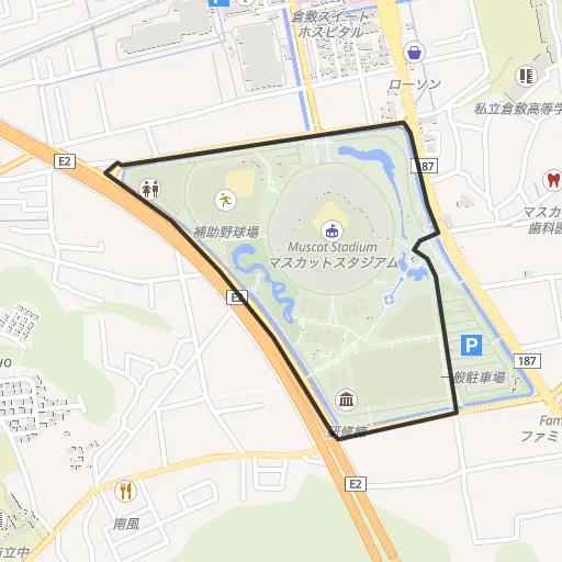 倉敷スポーツ公園のコース地図