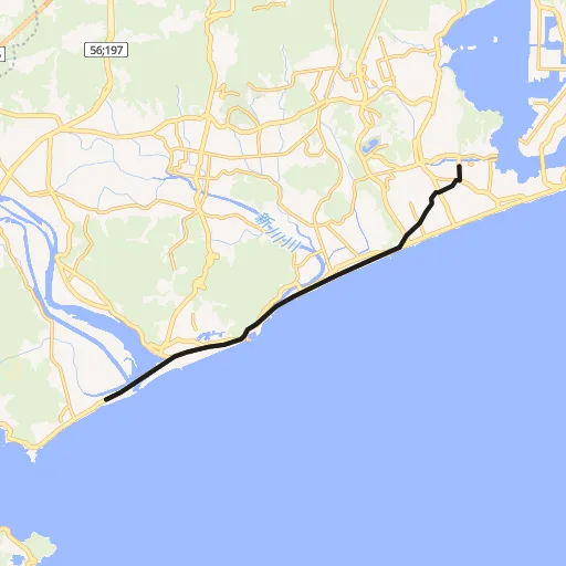 黒潮ライン・仁淀川河口大橋のコース地図