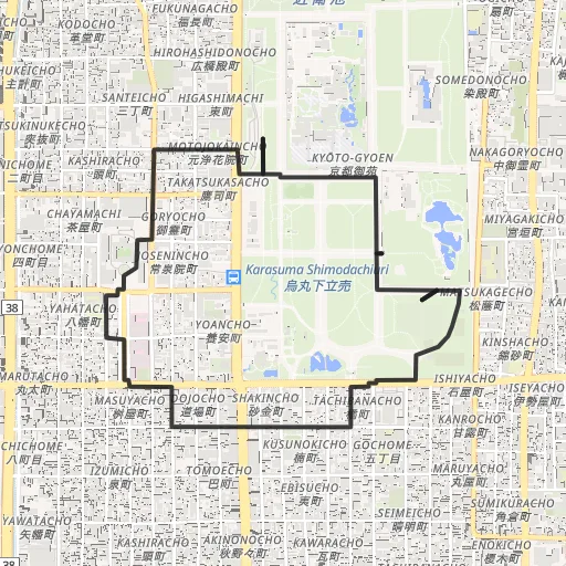 京都御苑のコース地図
