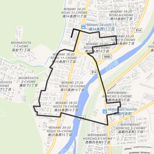 真駒内公園のコース地図