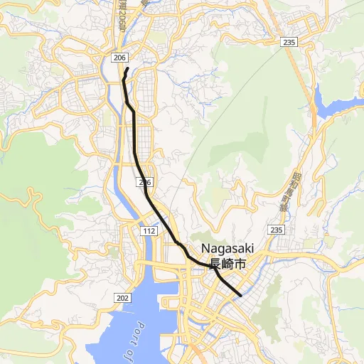 眼鏡橋(中島川公園)のコース地図
