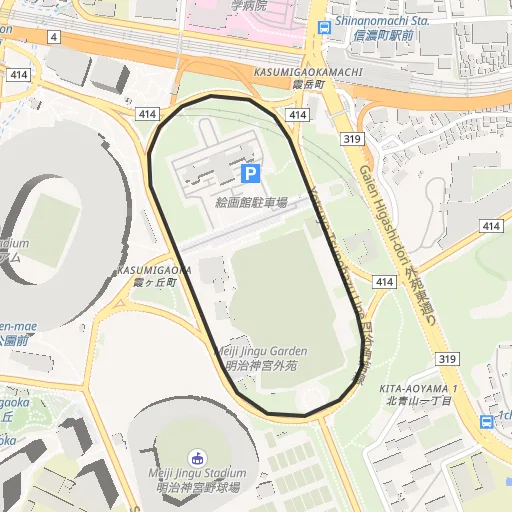 明治神宮外苑のコース地図