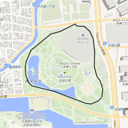 名城公園のコース地図