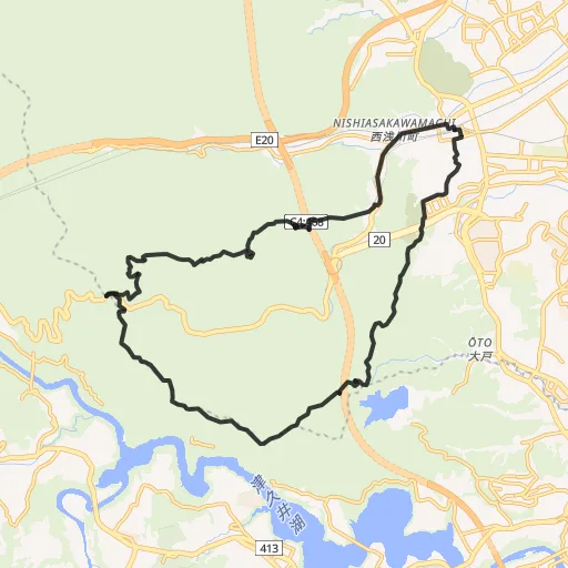 南高尾山稜のコース地図