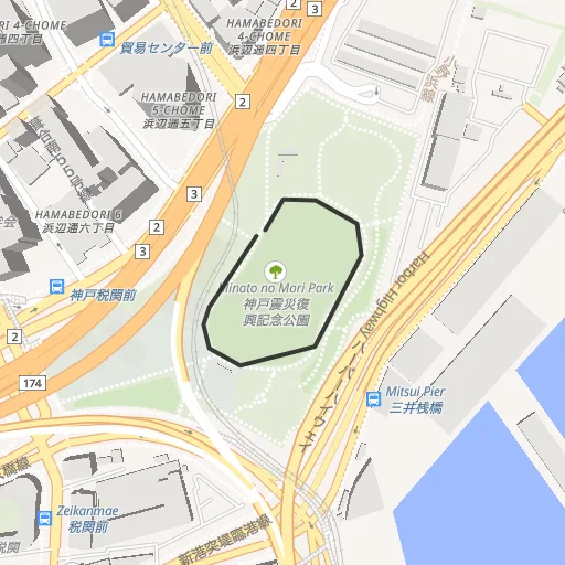 みなとのもり公園のコース地図