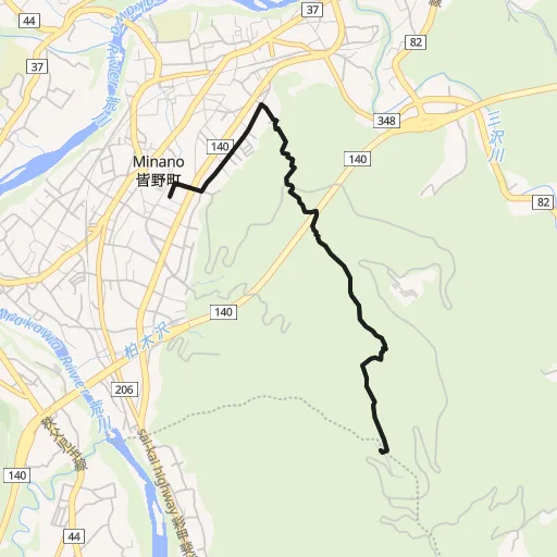 美の山公園(蓑山)のコース地図