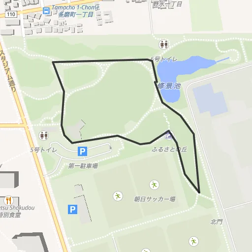 武蔵野の森公園のコース地図