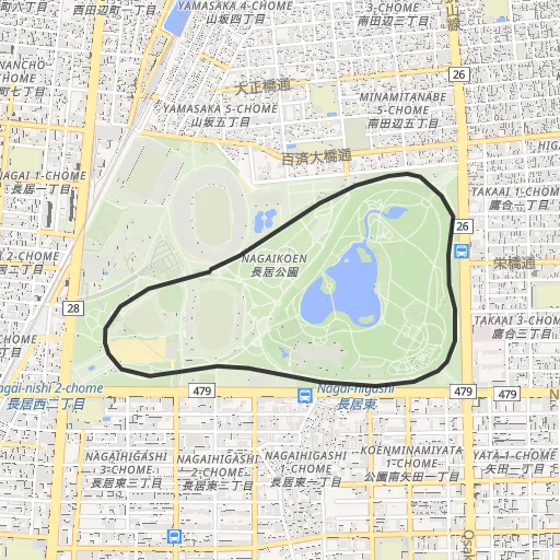 長居公園のコース地図
