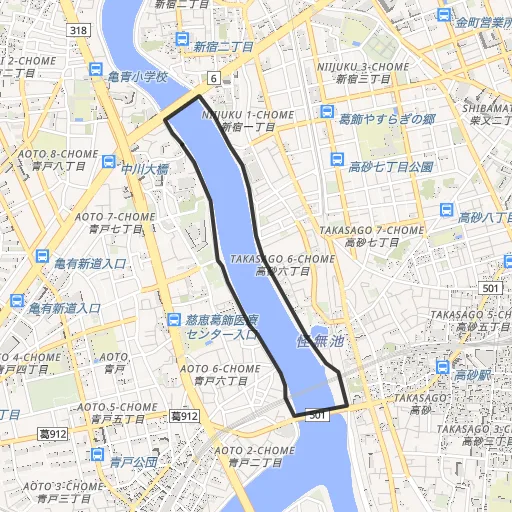 中川上流コースのコース地図