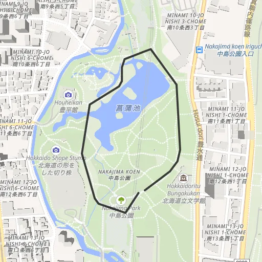 中島公園のコース地図