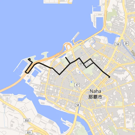 波の上ビーチのコース地図