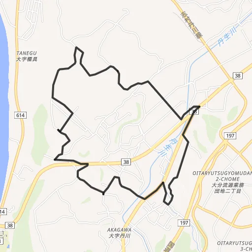 大分スポーツ公園 ハッピーロードのコース地図