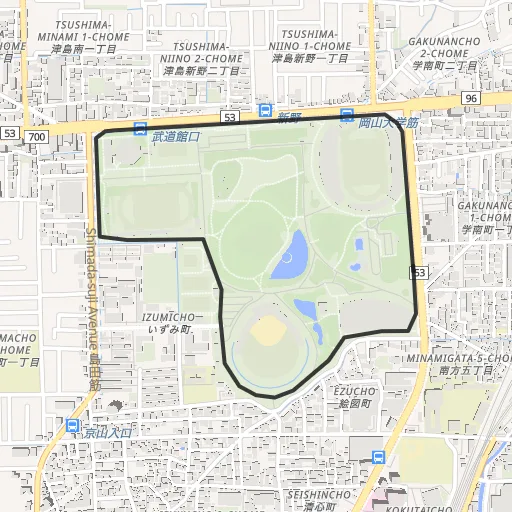 岡山県総合グラウンドのコース地図