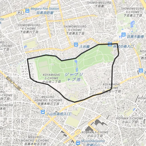 林試の森公園のコース地図