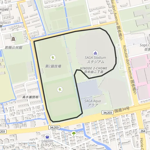 SAGAサンライズパークのコース地図