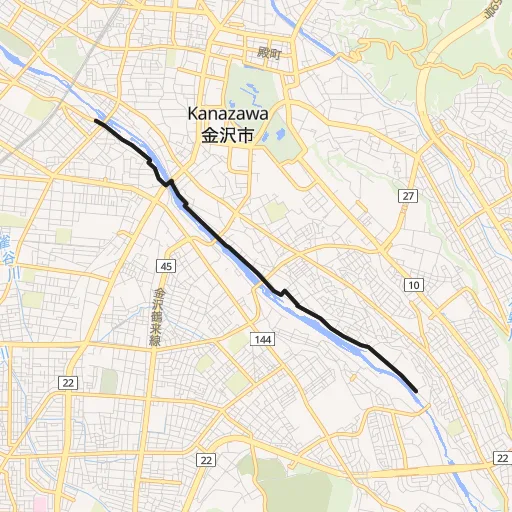 犀川緑地のコース地図