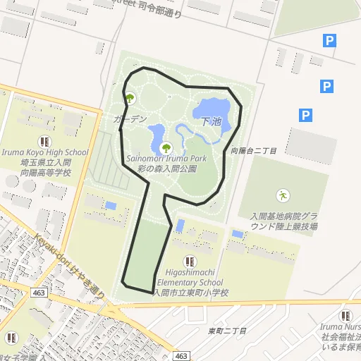 彩の森入間公園のコース地図