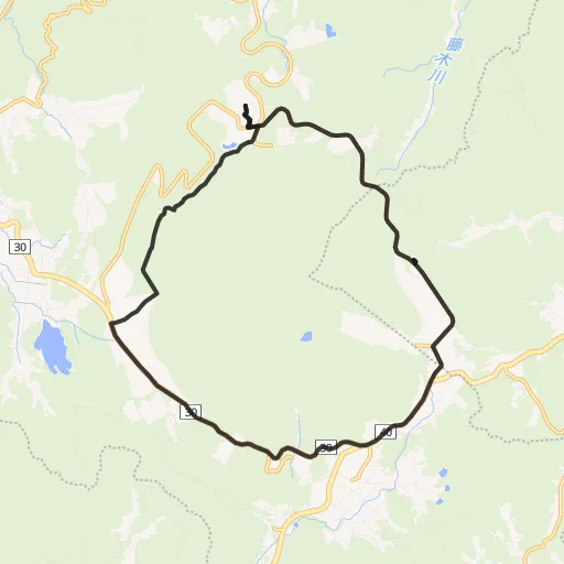 三瓶山周回のコース地図