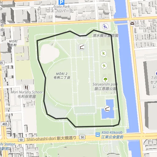 猿江恩賜公園のコース地図