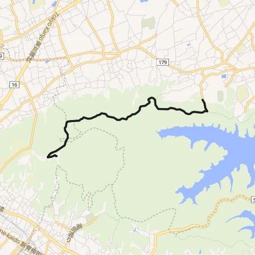 狭山丘陵・六道山公園トレイルのコース地図
