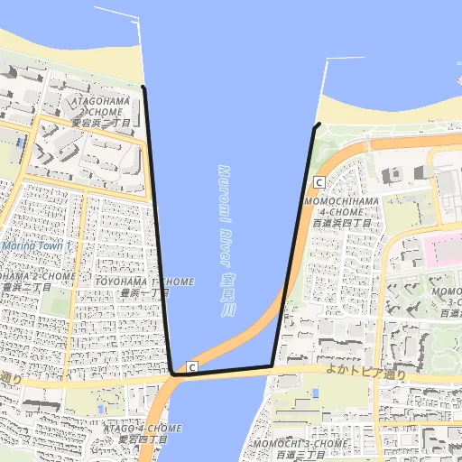 シーサイドももち海浜公園のコース地図