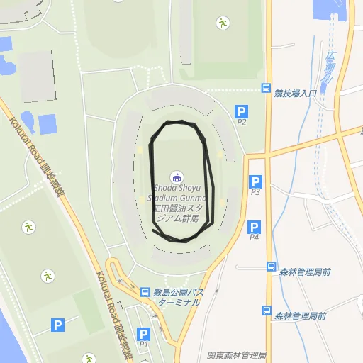 敷島公園のコース地図