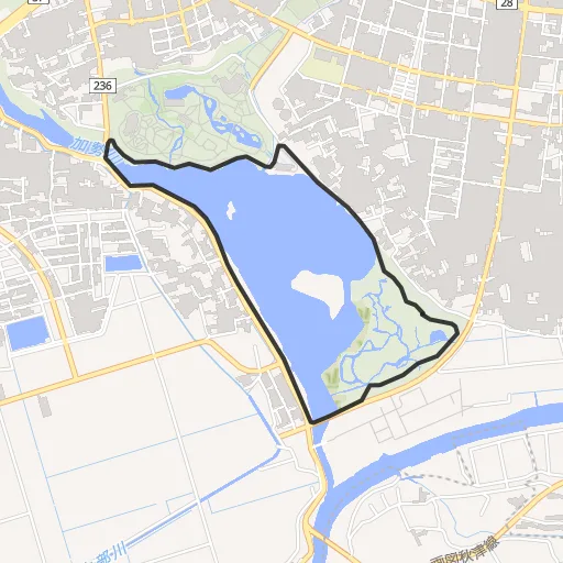 水前寺江津湖公園のコース地図