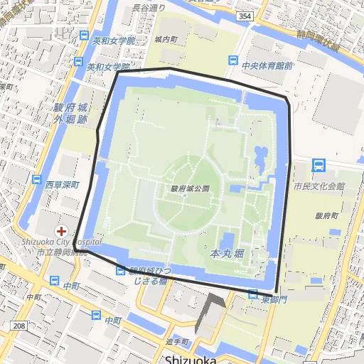 駿府城公園のコース地図