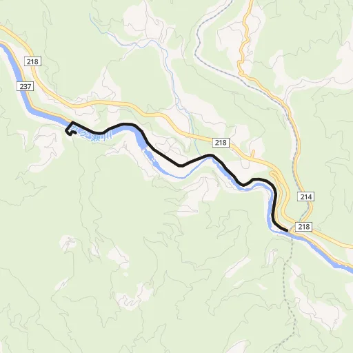 五ヶ瀬川渓谷(日向八戸〜槇峰)のコース地図
